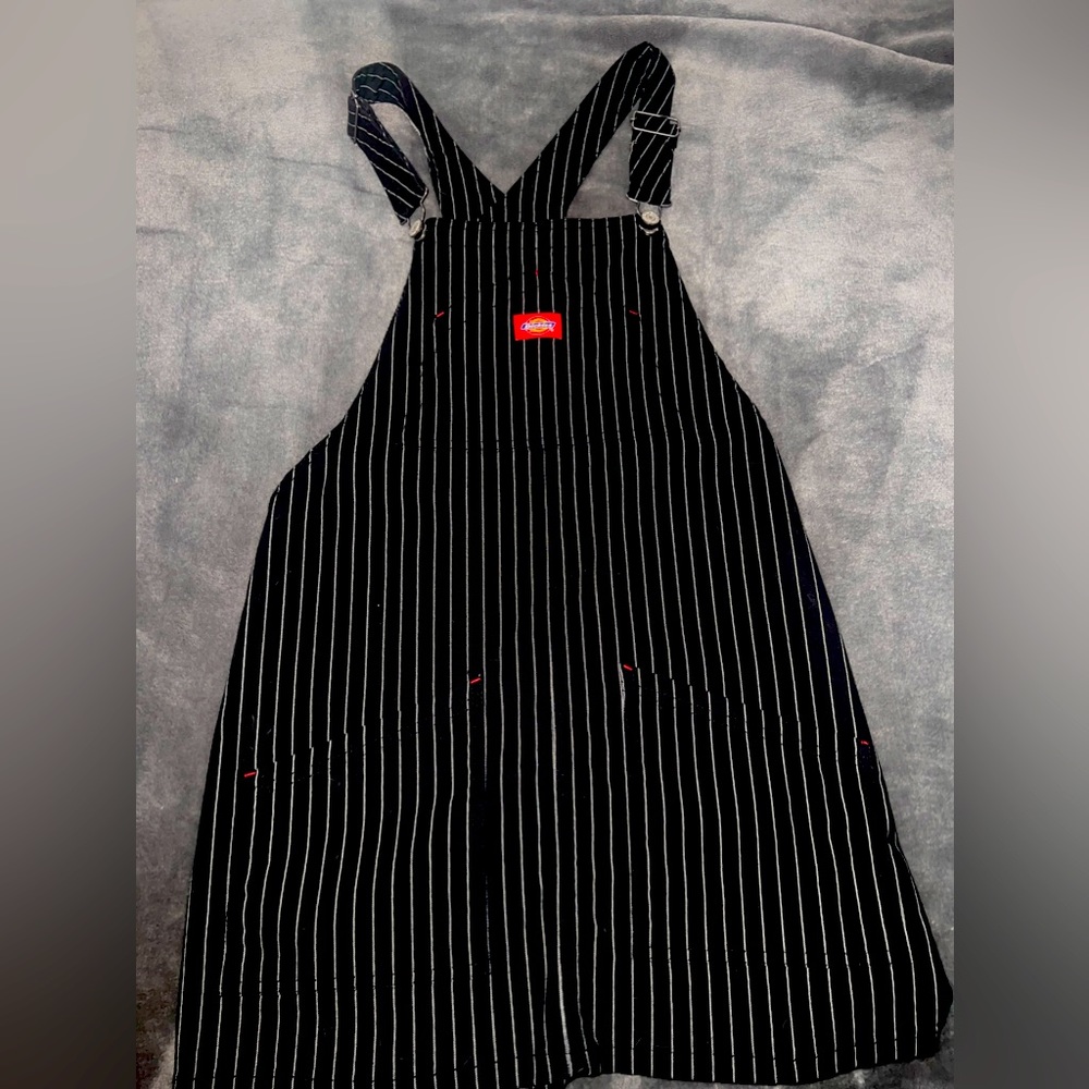 Dickies Pinstripe Overall Dress NWOT